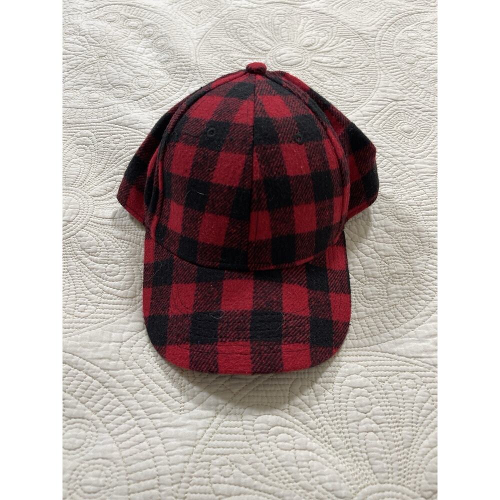 Comfy Buffalo Plaid Baseball Cap Red Black Flannel Adjustable Dad Hat
